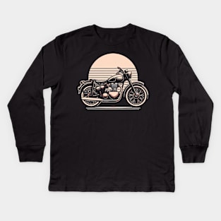 Vintage Classic Motorcycle Kids Long Sleeve T-Shirt